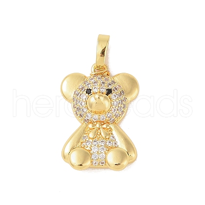 Brass Micro Pave Cubic Zirconia Pendants KK-E111-44D-G-1