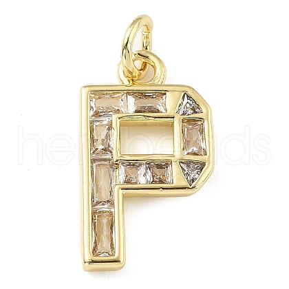 Brass Micro Pave Cubic Zirconia Pendants KK-V014-01G-16-1