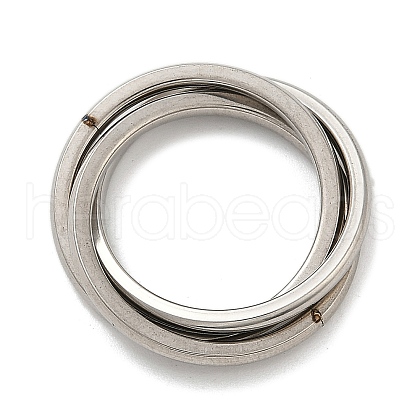 201 Stainless Steel Trinity Interlocking Ring Finger Rings FS-WG6776A-04-1