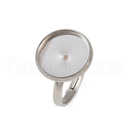 304 Stainless Steel Cuff Ring Components STAS-D372-05P-01D-1