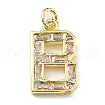 Brass Micro Pave Cubic Zirconia Pendants KK-V014-01G-02-1