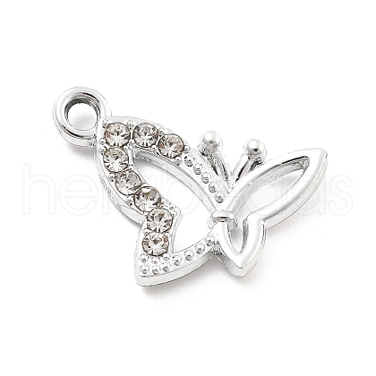 Alloy Rhinestone Pendants FIND-U026-25B-P-1