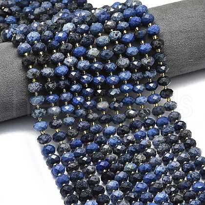 Natural Dumortierite Beads Strands G-P573-A48-01-1