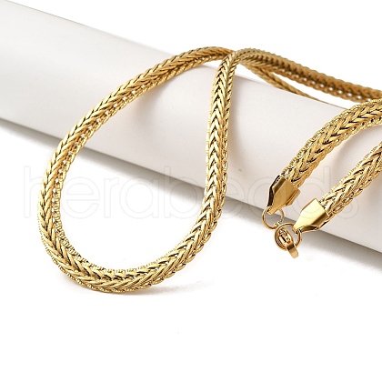 Ion Plating(IP) 304 Stainless Steel Snake Chain Necklaces NJEW-Q337-03A-G-1
