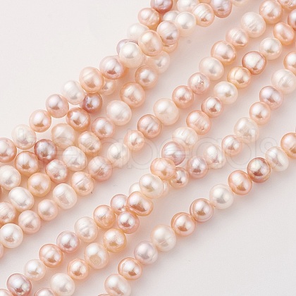 Natural Cultured Freshwater Pearl Beads Strands PEAR-G007-10-01-1