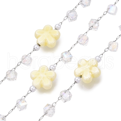 Handmade Porcelain Bead Flower Chains CHS-T006-26-1
