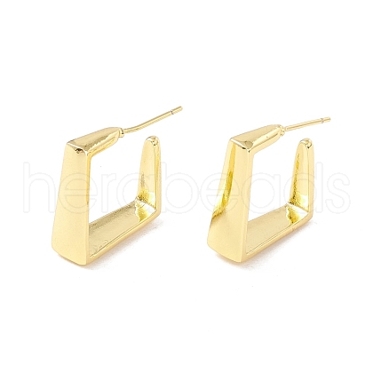 Rack Plating Brass Rectangle Stud Earrings EJEW-I266-14G-1