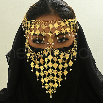 Vintage Middle Eastern Coin Tassel Face Veils for Holiday Party Accessories SM6637-1