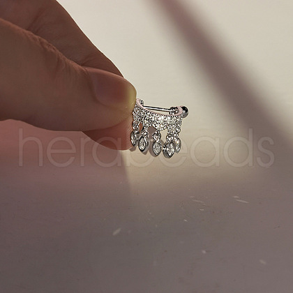 Stainless Steel Clear Cubic Zirconia Nipple Stirrups WG352FA-09-1