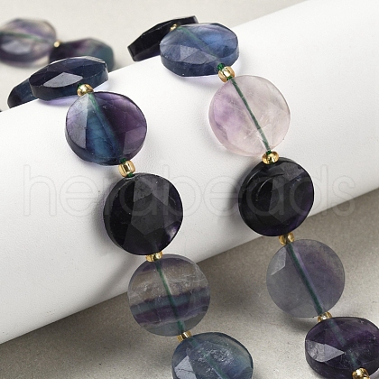Natural Colorful Fluorite Beads Strands G-C116-A172-03-1