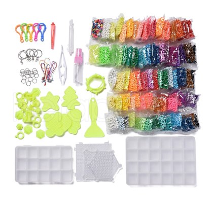 DIY 36 Colors 14000Pcs 4mm PVA Round Water Fuse Beads Kits for Kids DIY-Z007-53-1