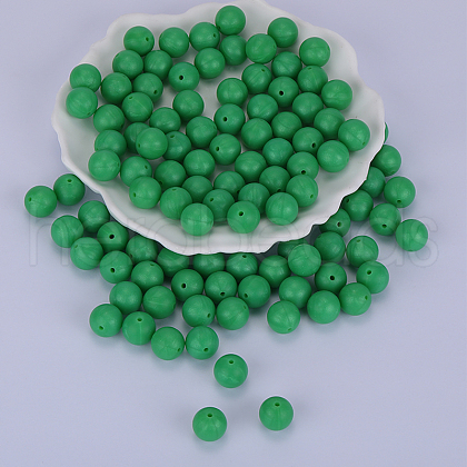 Round Silicone Focal Beads SI-JX0046A-122-1