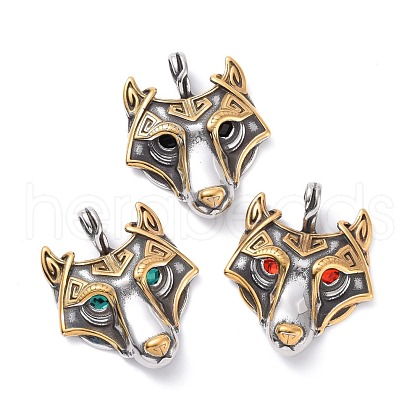 Tibetan Style Ion Plating(IP)304 Stainless Steel Pendants STAS-G276-05AS-1