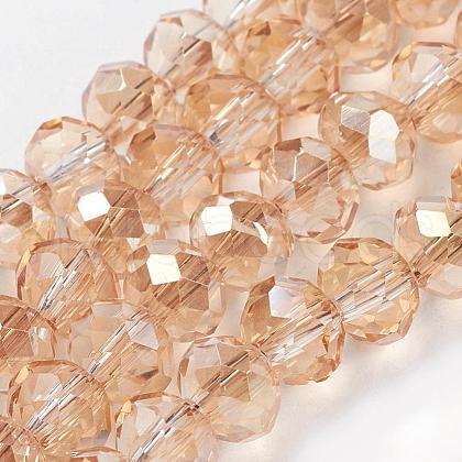 Electroplate Glass Beads Strands EGLA-D020-6x4mm-71-1