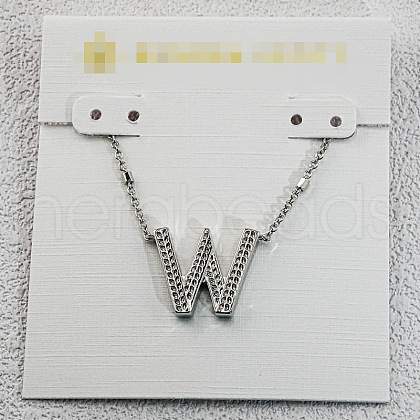 Brass Initial Pendant Necklaces for Women FS-WG8E27F-49-1