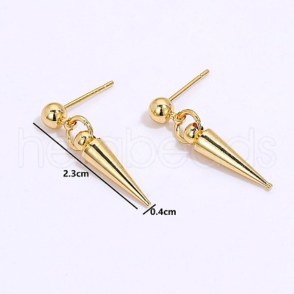Stainless Steel Cone Pendant Stud Earrings VC7524-1