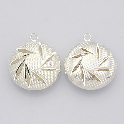 Brass Hollow Pendants KK-J188-20S-1