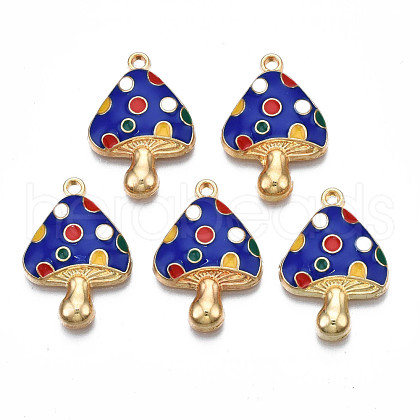 Autumn Theme Rack Plating Alloy Enamel Pendants ENAM-N055-056D-1