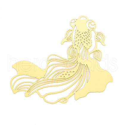 Brass Filigree Big Pendants KKC-T003-07G-1