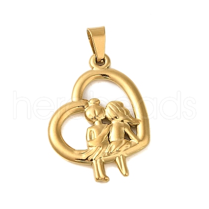 Ion Plating(IP) 304 Stainless Steel Pendants STAS-C103-20B-G-1