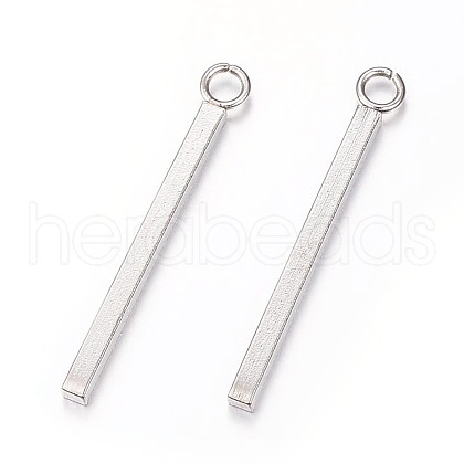 Tarnish Resistant 304 Stainless Steel Bar Pendants X-STAS-P186-05P-18mm-1
