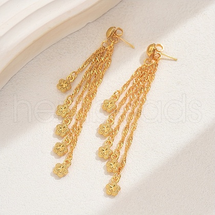 Brass Tassel Stud Earrings MD9290-7-1