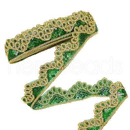 Triangle Lace Sequins Lace Ribbon OCOR-WH0101-25B-1