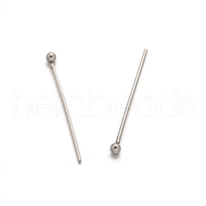 Tarnish Resistant 304 Stainless Steel Ball Head Pins STAS-L153A-02-1