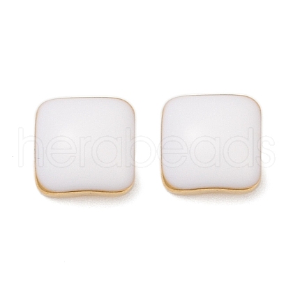 304 Stainless Steel Enamel Stud Earrings EJEW-U045-02G-01-1