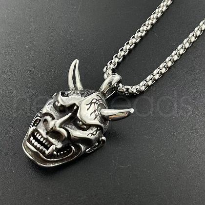 Retro Hip-hop Style Ghost Face Pendant Necklaces for Men's Fashion CE6192-1