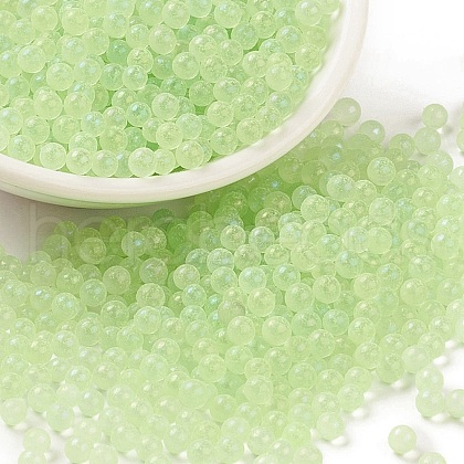 Luminous Transparent Glass Seed Round Beads GLAA-F124-D05-B-1