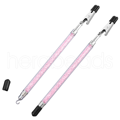 SUNNYCLUE 2Pcs Iron and PVC and Acrylic Alligator Memo Clips FIND-SC0011-26A-1