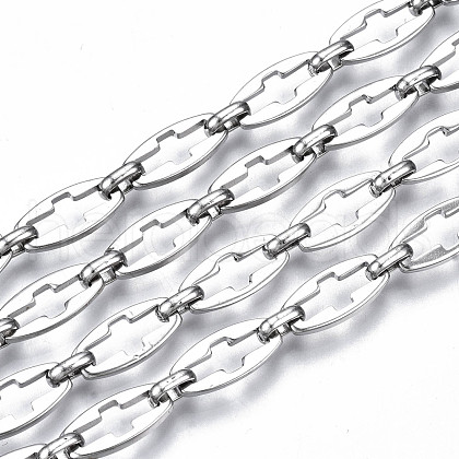 Tarnish Resistant 304 Stainless Steel Link Chains CHS-T003-16P-NF-1
