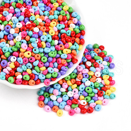 6/0 Opaque Colours Glass Seed Beads SEED-N007-18C-1