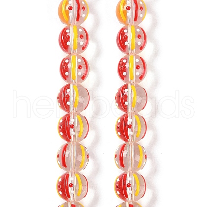 Transparent Glass Enamel Beads GLAA-B021-03-1