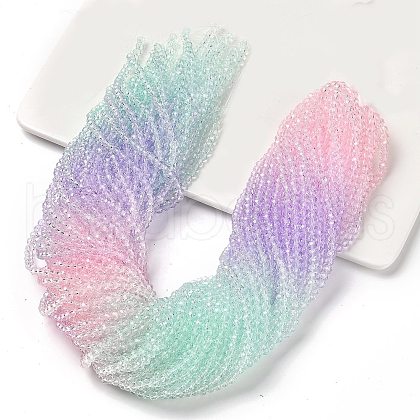 Transparent Painted Glass Beads Strands DGLA-A034-T4mm-A23-1