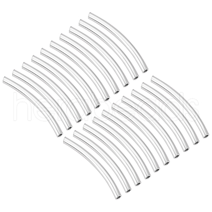   20Pcs 925 Sterling Silver Tube Beads STER-PH0001-80-1