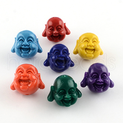 Dyed Buddha Head Synthetical Coral Beads CORA-R011-26-1