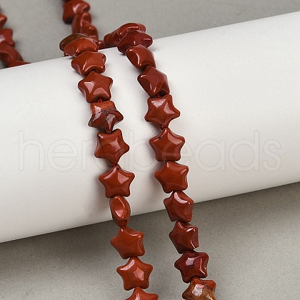 Natural Red Jasper Beads Strands G-Z080-A18-8mm-1