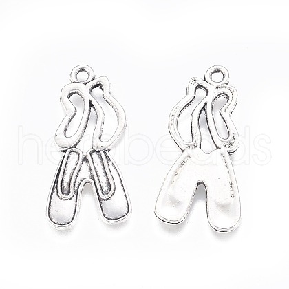 Tibetan Style Alloy Dance Shoes Pendants TIBEP-844-AS-FF-1