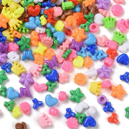 Opaque Acrylic Beads X-SACR-Q195-04-1