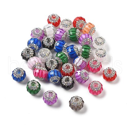 Transparent Resin Rhinestone Beads OACR-D307-05-1