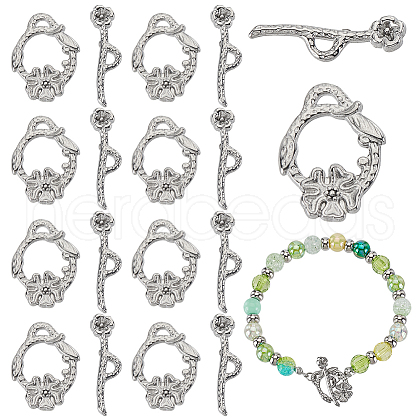   10Pcs 304 Stainless Steel Toggle Clasps STAS-PH0005-79-1