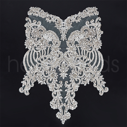 Lace Embroidery Sewing Polyester Appliques DIY-WH0013-63-1