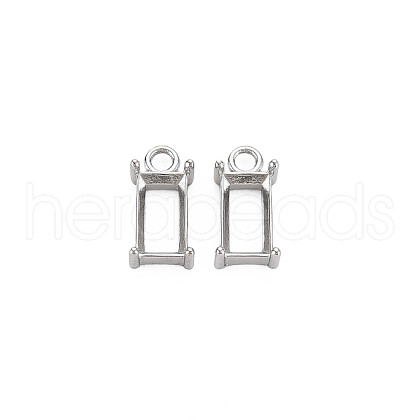 Non-Tarnish 304 Stainless Steel Pendant Rhinestone Settings X-STAS-N097-142P-1