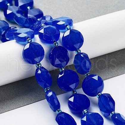 Natural Blue Agate Beads Strands G-NH0004-002A-1
