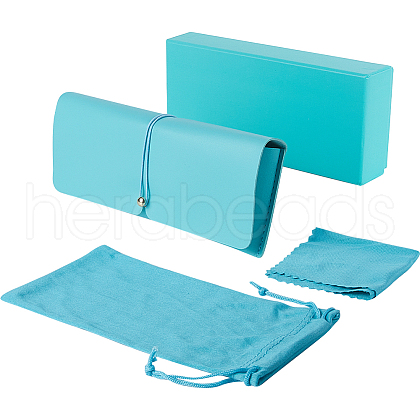 Imitation Leather Eyeglasses Cases Pouch AJEW-WH0314-319C-1