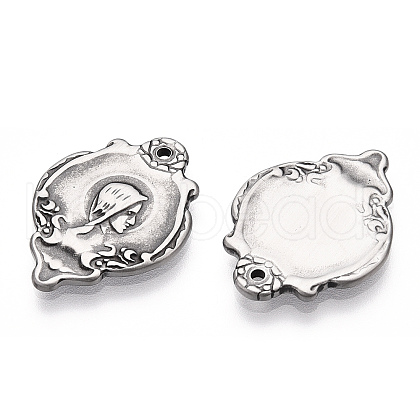 Non-Tarnish 304 Stainless Steel Pendants STAS-T064-29P-1