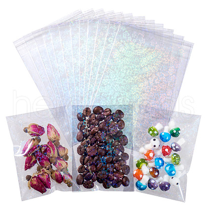 50Pcs Double Face Laser Rectangle PE Cellophane Bags ABAG-TAC0013-14C-1