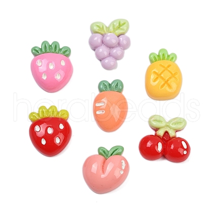 Fruit Theme Opaque Resin Cabochons CRES-C016-01-1